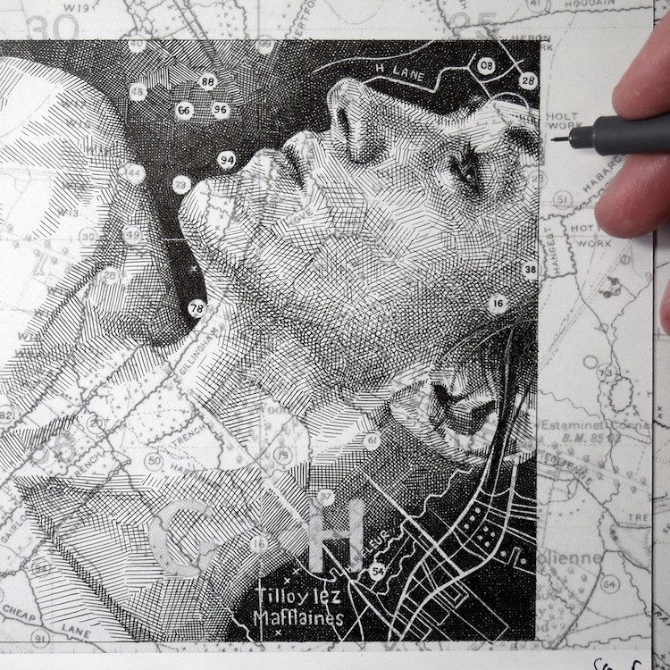 Artista transforma mapas em belos retratos - Blog Amaury Jr. - BOL