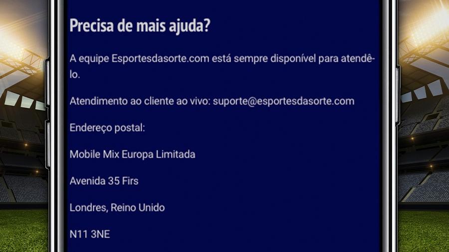 E-mail do Suporte ao Cliente Esportes da Sorte