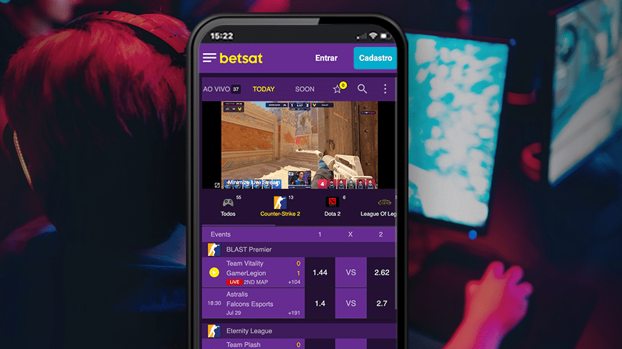 Apostar em CS:GO na Betsat