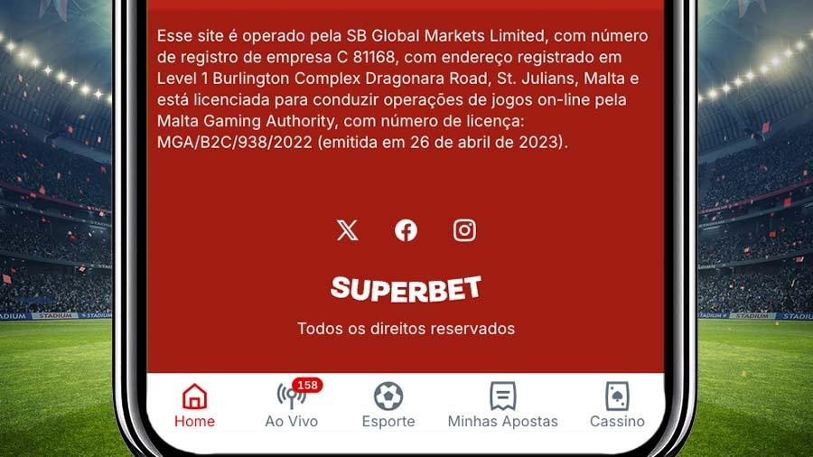 Existe um apoio ao cliente feito pelas redes sociais da Superbet?