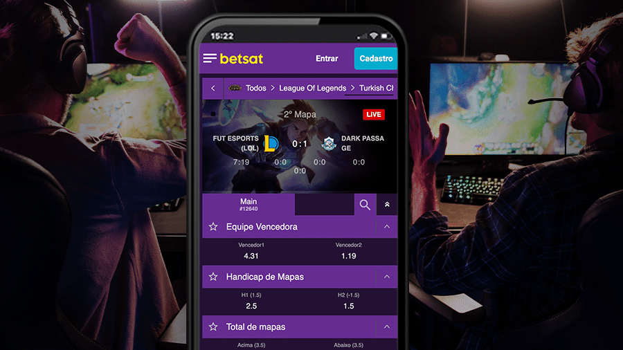 Apostar em League of Legends na Betsat