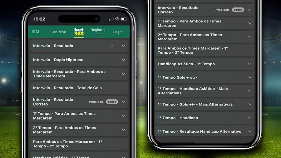  Principais mercados de apostas na Bet365