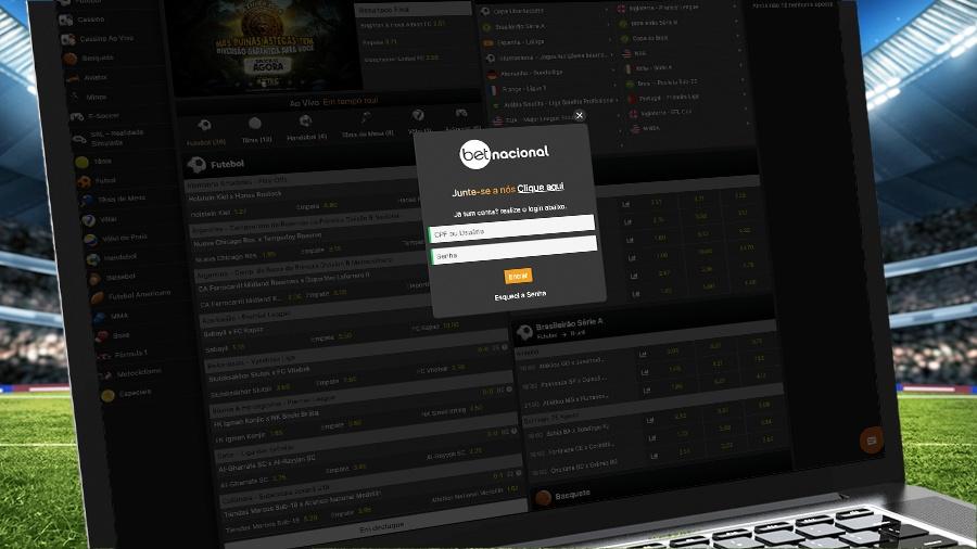 Fazendo login na Betnacional pelo computador