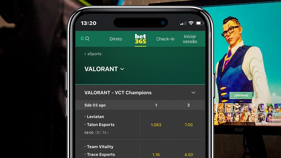 Apostar em Valorant na bet365