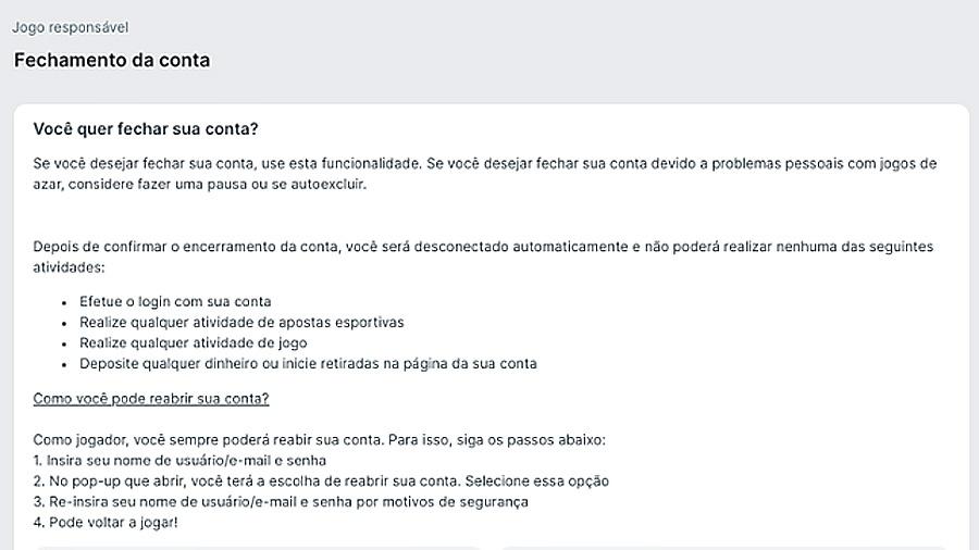 Caso seja necessário o fechamento de conta na Superbet, como proceder?