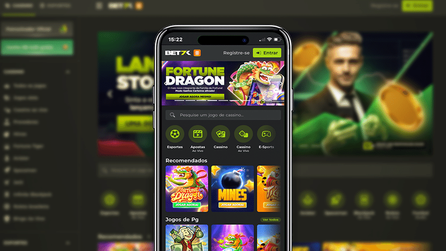 Acesse a Bet7K através do app