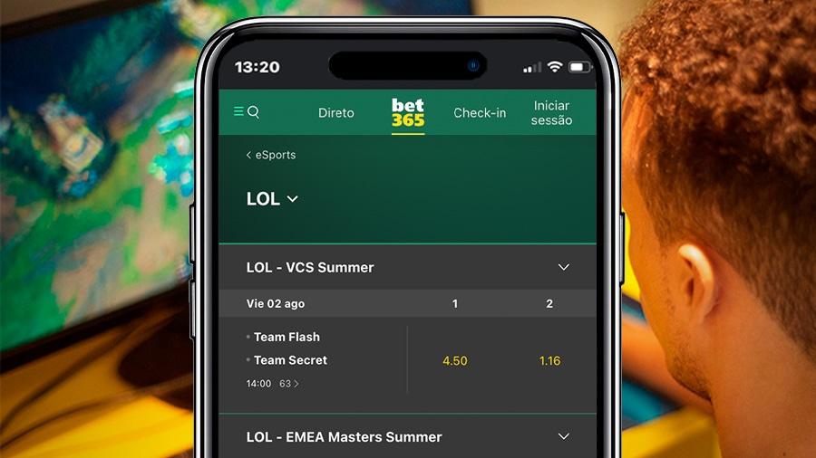 Apostar em League of Legends na bet365