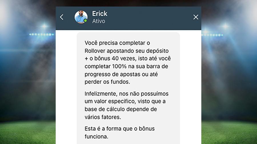 Contate o Suporte da Stake pelo chat ao vivo caso tenha problemas com o Rollover