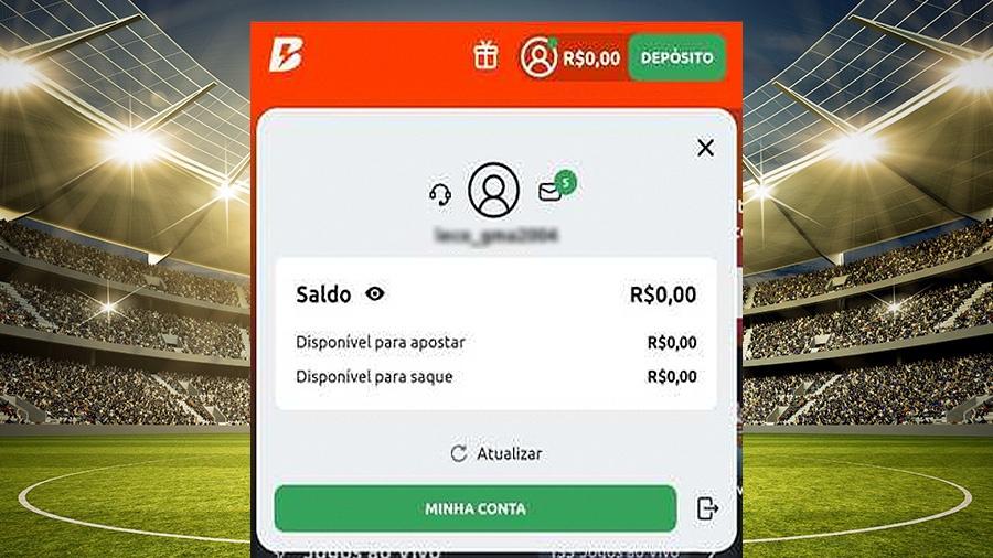 Pode ver o saldo disponível para apostar e para saque