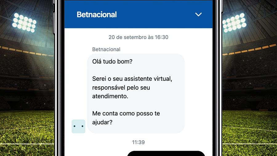 Suporte ao cliente Betnacional: Chat ao Vivo