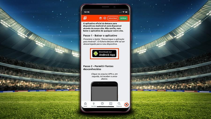 Fazer download do app Betano