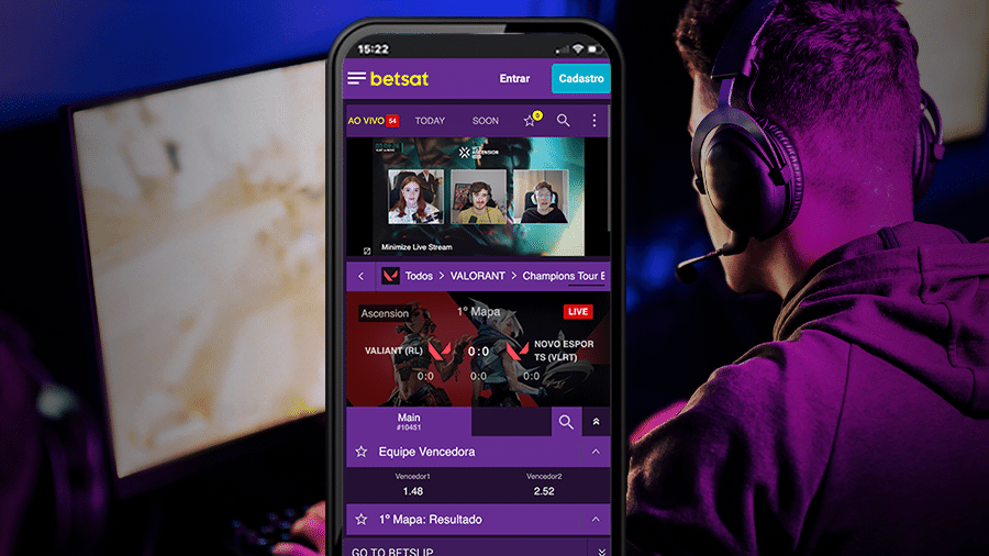 Apostar em Valorant na Betsat
