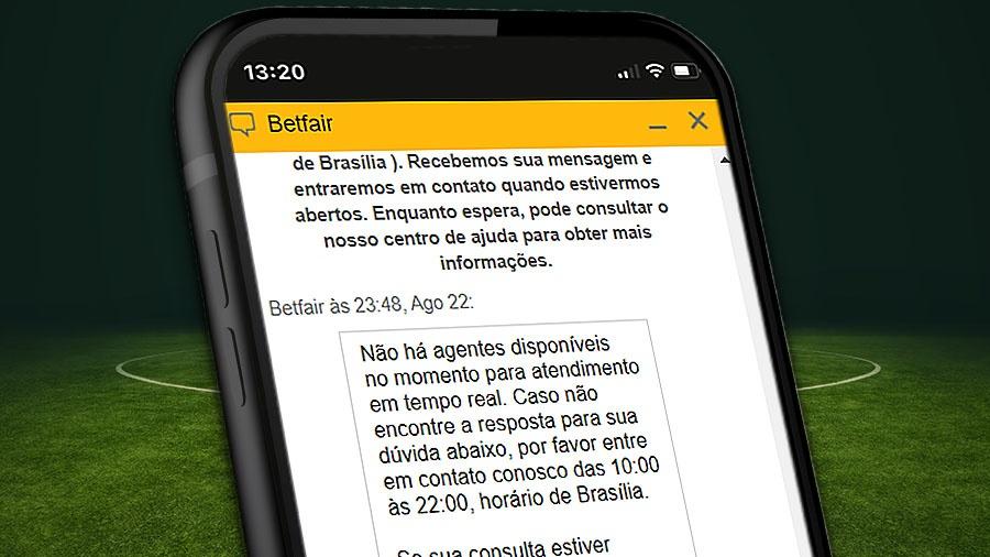 Suporte ao cliente da Betfair depois do login