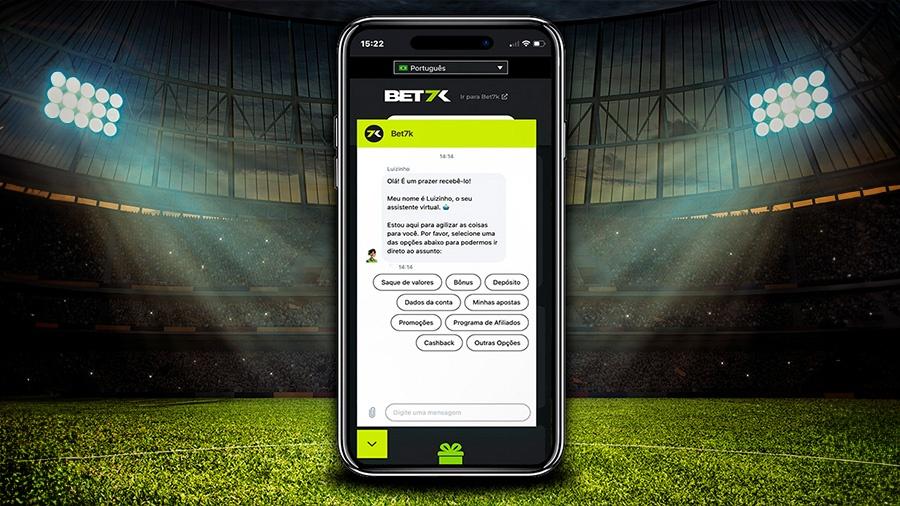  Suporte via chat ao vivo na Bet7K