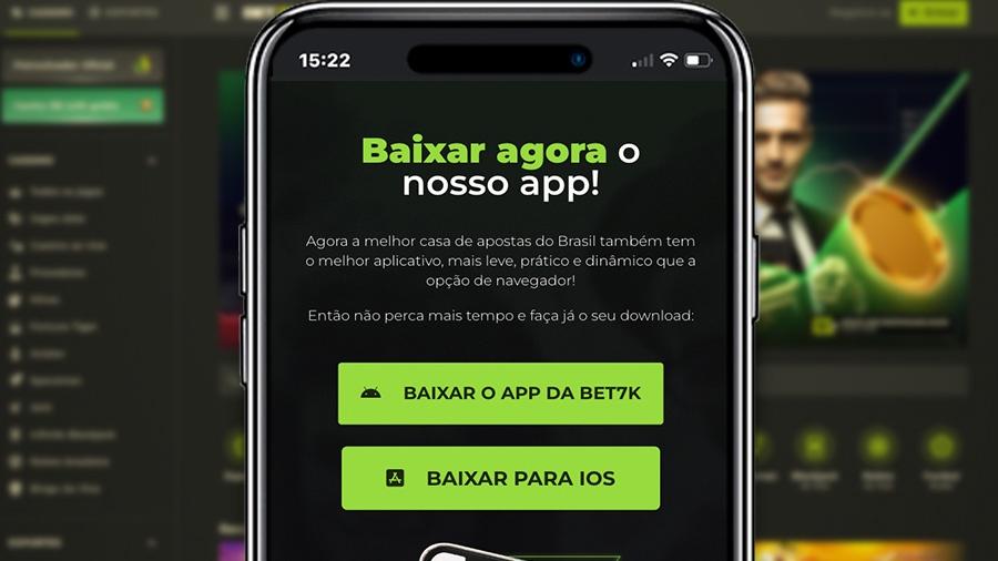 O download do App Bet7k é simples e rápida