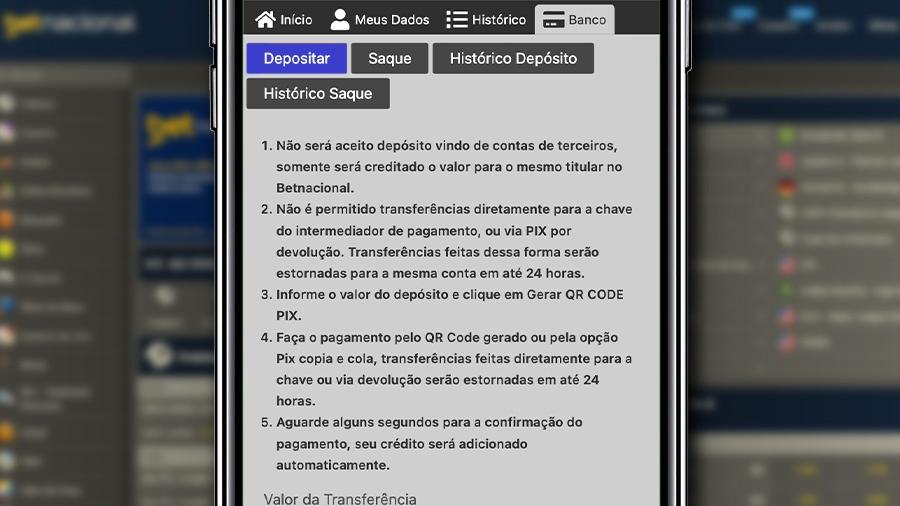 A Betnacional conta com os principais meios de pagamento