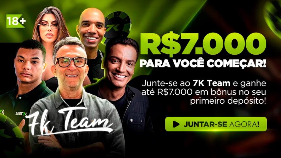 O bônus da Bet7K tem rollover alto