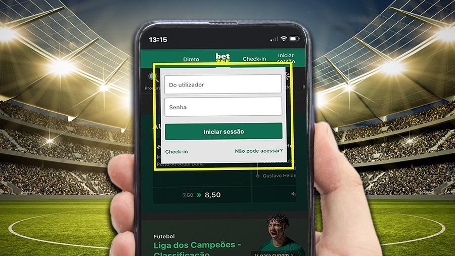 Login Bet365: inserir nome de usuário e senha