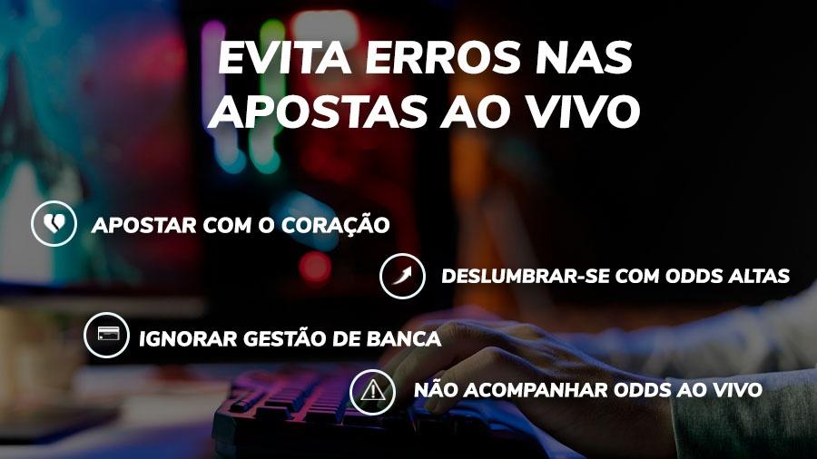 Evita os erros mais comuns nas apostas ao vivo e aposta com mais estratégia. Evita os erros mais comuns nas apostas ao vivo e aposta com mais estratégia.