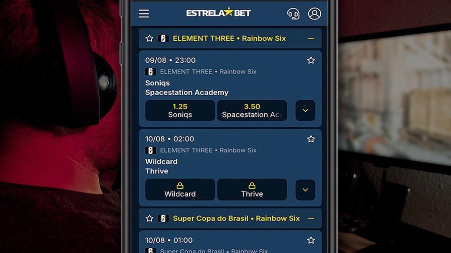 Apostas em Rainbow 6 na Estrela Bet