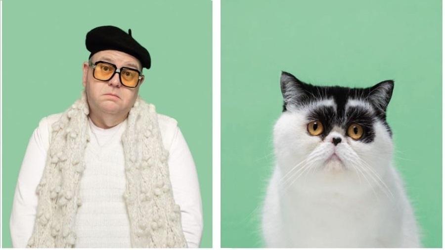 Gatos e humanos parecidos são tema do trabalho de fotógrafo inglês - Reprodução/Instagram
