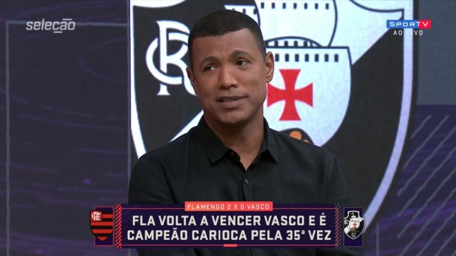 Júnior Baiano: ex-jogador do Flamengo estará em jogo da Libertadores no SBT - Reprodução/Sportv