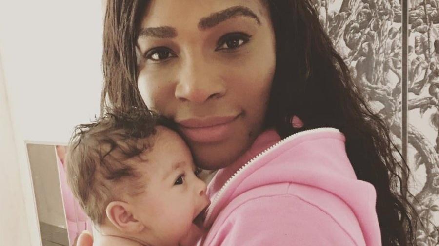 Serena Williams e a filha Alexis Olympia - 