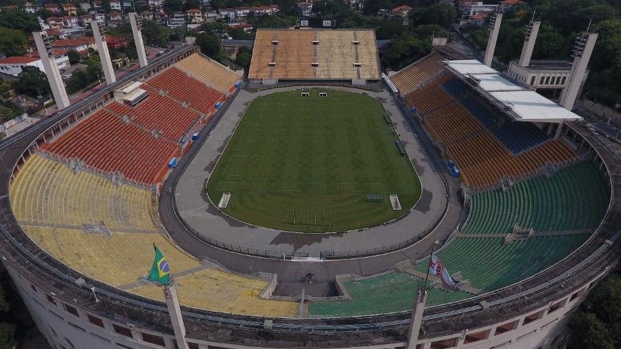 Visão geral do Estádio do Pacaembu - false