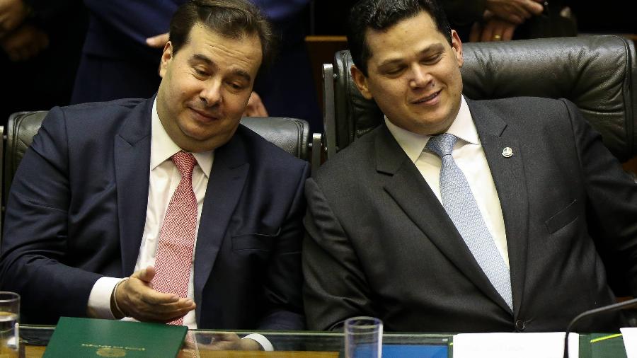 Os presidentes da Câmara e do Senado Rodrigo Maia e Davi Alcolumbre - Pedro Ladeira/Folhapress