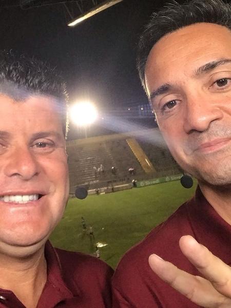 Odinei Ribeiro e o comentarista Maurício Noriega estarão na transmissão da final no SporTV - 