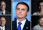 Ibope: Bolsonaro tem 26%, Ciro, 11%, Marina, 9%, Alckmin, 9%, Haddad, 8% - Montagem BOL - Myke Sena/Framephoto/Estadão Conteúdo e Lucas Lima/UOL