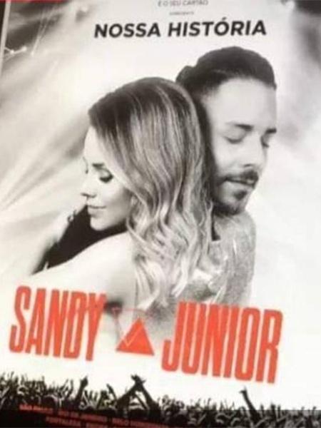 Vaz imagem do cartaz da turnê de Sandy e Junior - Reprodução/Instagram