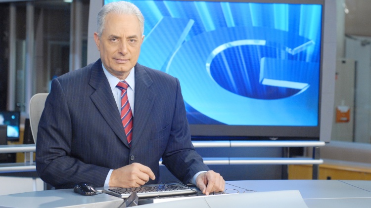 William Waack na bancada do Jornal da Globo William Waack na bancada do Jornal da Globo