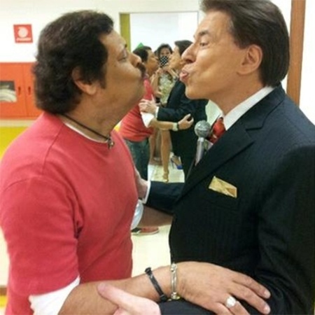 Carlinhos Aguiar e Silvio Santos no SBT, em 2013 - Reprodução/Instagram - Reprodução/Instagram