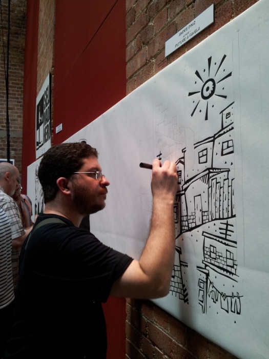 André Diniz produz HQs desde 1994. ?Estou sempre com várias ideias sendo trabalhadas ao mesmo tempo e, nessa, tenho quase 30 livros publicados, dois também na Europa. O ponto de partida para mim é sempre ter algo a dizer?, afirma o desenhista. - Divulgação