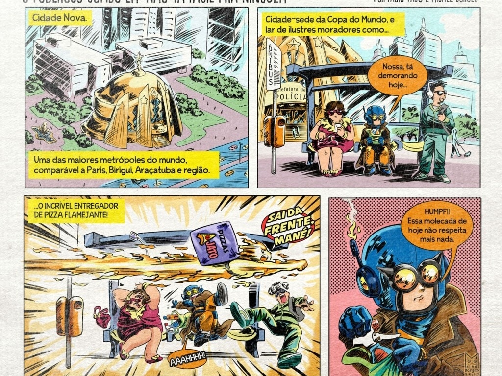 Em 2013, por meio do financiamento coletivo, Fábio Yabu conseguiu ressuscitar os Combo Rangers e lançou novas histórias na mídia impressa, além do retorno dos antigos quadrinhos no site dos Combo Rangers, que estava desativado desde 2004. - Divulgação