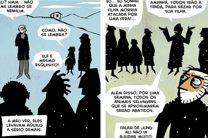 Inicialmente, as HQs do Muzinga giram em torno de três personagens, um deles é Muzinga, um aventureiro de quase 200 anos. - Divulgação