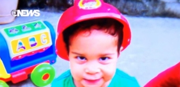 Gabriel Martins de Oliveira, 2, morreu por insolação dentro de um carro de transporte escolar clandestino que o levava até a creche  - Reprodução/GloboNews
