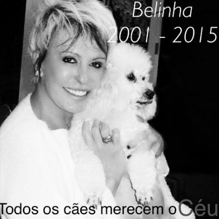 Ana Maria Braga com a cachorra Belinha, que morreu em 2015 - Reprodução/Instagram - Reprodução/Instagram