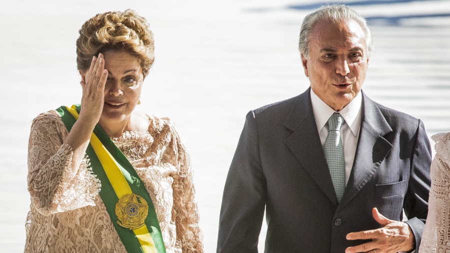 Dilma e Temer juntos em posse - vice da petista assumiu a presidência após impeachment - Eduardo Anizelli/Folhapress