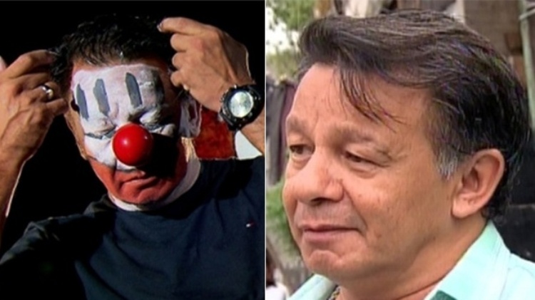 Ator Marcos Pajé, que interpretou o palhaço Bozo no SBT entre os anos 1983 e 1986