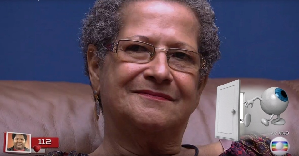 1.abr.2016 - Geralda, professora aposentada de 63 anos, foi eliminada do BBB - Reprodução/TV Globo
