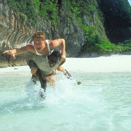 O filme "A Praia", com Leonardo Di Caprio foi gravado em Maya Bay, na Tailândia - Reprodução/Guiadasemana
