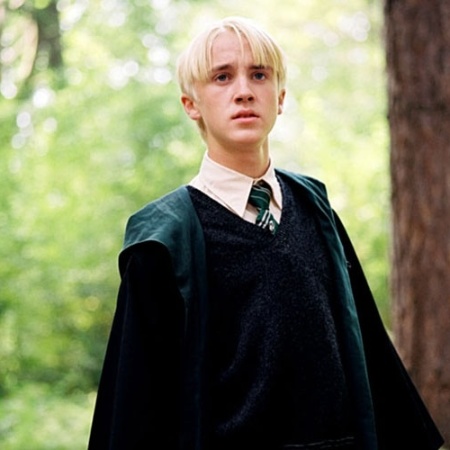 Tom Felton como Draco Malfoy em "Harry Potter" - Reprodução/dracopb.altervista