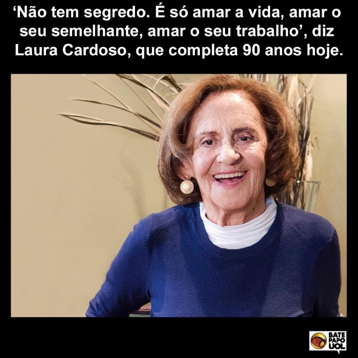 13.set.2017 - Os 90 anos de Laura Cardoso foram comemorados por mais de 490 internautas do Bate-papo UOL.