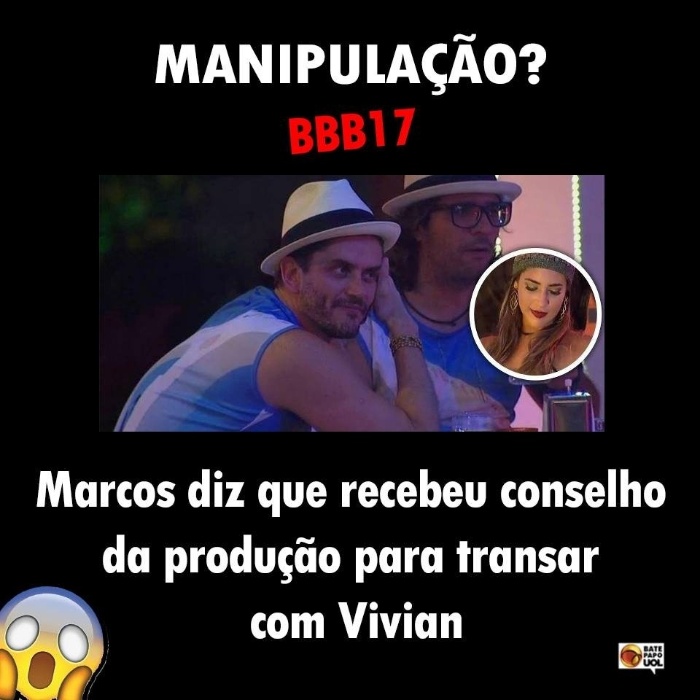 30.mar.2017 - Uma suposta manipulação no "Big Brother Brasil 17" foi o assunto que mais mexeu com os ânimos dos internautas do Facebook do Bate-papo UOL