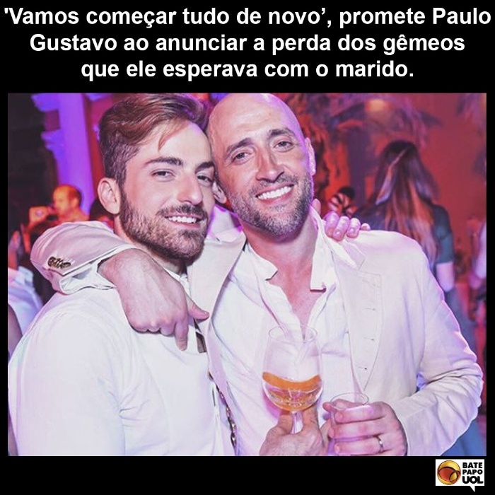 18.dez.2017 - Mais de 980 fãs do Bate-papo UOL no Facebook enviaram positividade a Paulo Gustavo e o marido, que perderam os gêmeos que estavam esperando por meio de uma barriga de aluguel.