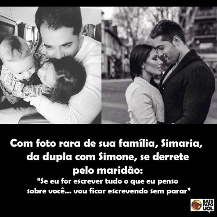 14.ago.2017 - A foto da sertaneja Simaria com o marido surpreendeu alguns fãs do Bate-papo UOL no Facebook. 'Para mim, elas eram solteiras!', comentou a internauta Camila.