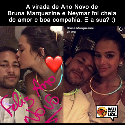 2.jan.2017 - Muita gente comemorou a volta do casal Neymar x Bruna Marquezine. E você?