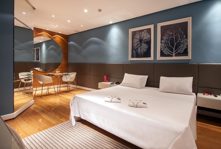 Detalhes da suíte casual do Acaso Motel - Reprodução/Acaso